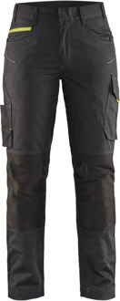 Blåkläder Dames service werkbroek met stretch 71951330 | Zwart/High-Vis Geel | Maat 46 - 7330509647141