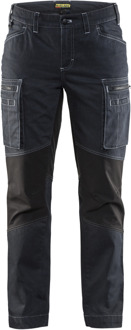 Blåkläder Dames Service werkbroek stretch 71591142 | Marineblauw/Zwart | Maat 42 - 7330509485699