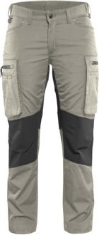 Blåkläder Dames Service werkbroek Stretch 71591845 | Stone/Zwart | Maat 48 - 7330509500859
