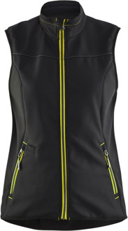 Blåkläder Dames softshell bodywarmer 38512516 | Zwart/High-Vis Geel | Maat XXL - 7330509647721