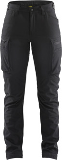 Blåkläder Dames softshell service winterwerkbroek 71772513 | Zwart | Maat 46 - 7330509788912