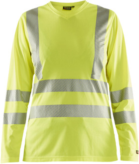 Blåkläder Dames T-Shirt lange mouw High-Vis 34851013 | High-Vis Geel | Maat XXL - 7330509645321