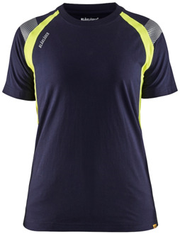 Blåkläder Dames T-shirt Visible 34021030 | Marine/High-Vis Geel | Maat M - 7330509742327