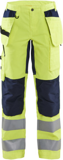 Blåkläder Dames werkbroek High-Vis met stretch 71631811 | High-Vis Geel/Marineblauw | Maat 38 - 7330509615218
