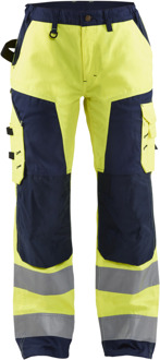 Blåkläder Dames werkbroek High-Vis zonder spijkerzakken 71551811 | High-Vis Geel/Marineblauw | Maat 42 - 7330509502051