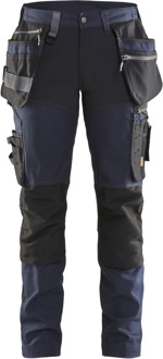 Blåkläder Dames werkbroek met stretch 71151343 | Donker marineblauw/Zwart | Maat 34 - 7330509800638
