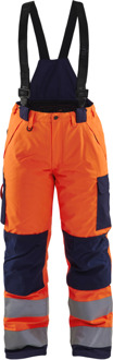 Blåkläder Dames Winterwerkbroek High-Vis 78851977 | High-Vis Oranje/Marineblauw | Maat 38 - 7330509551257