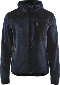 Blåkläder Gebreid vest met softshell 49302117 | Donker marineblauw/Zwart | Maat 3XL - 7330509658482