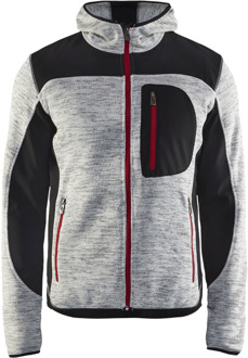 Blåkläder Gebreid vest met softshell 49302117 | Grijs mêlee/Zwart | Maat M - 7330509379202