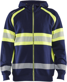 Blåkläder High-Vis Hooded Sweatshirt 35521158 | Marine/High-Vis Geel | Maat M - 7330509830963