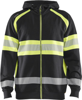 Blåkläder High-Vis Hooded Sweatshirt 35521158 | Zwart/High-Vis Geel | Maat S - 7330509831137