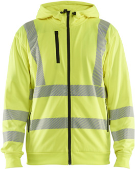 Blåkläder High-Vis Hoodie met rits 35652538 | High-Vis Geel | Maat XS - 7330509831748