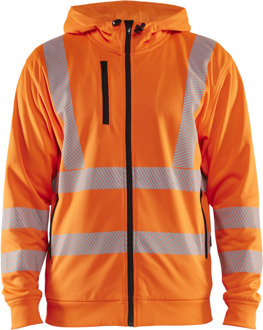 Blåkläder High-Vis Hoodie met rits 35652538 | High-Vis Oranje | Maat XS - 7330509831823