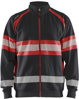 Blåkläder High-Vis sweater 35511158 | Zwart/High-Vis Rood | Maat L - 7330509838846