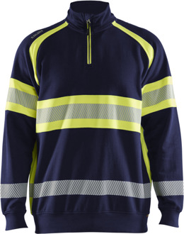 Blåkläder High-Vis Sweater 35531158 | Marine/High-Vis Geel | Maat L - 7330509830635