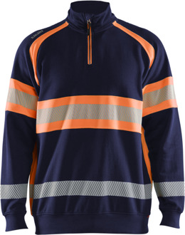 Blåkläder High-Vis Sweater 35531158 | Marineblauw/Oranje | Maat XS - 7330509830758