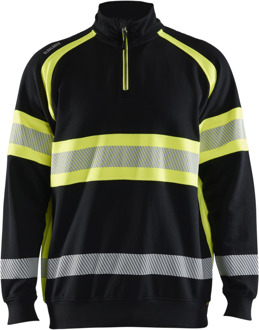Blåkläder High-Vis Sweater 35531158 | Zwart/High-Vis Geel | Maat XS - 7330509830833