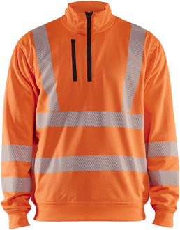 Blåkläder High-Vis Sweatshirt halve rits 35642538 | High-Vis Oranje | Maat L - 7330509831540