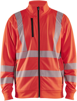 Blåkläder High-Vis Sweatshirt met rits 35632538 | High-Vis Rood | Maat M - 7330509832356