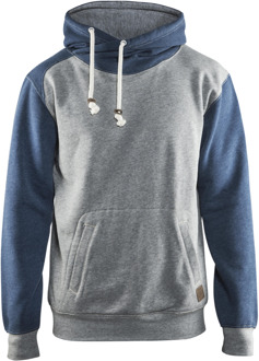 Blåkläder Hooded Sweatshirt 33991157 | Grijs mêlee/Blauw | Maat L - 7330509465257