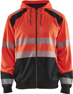 Blåkläder Hooded Sweatshirt High-Vis 35462528 | High-Vis Rood/Zwart | Maat XXL - 7330509623398