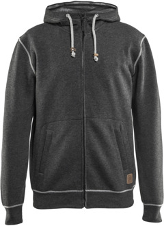 Blåkläder Hooded Sweatshirt met rits 33981157 | Zwart Mêlee | Maat 4XL - 7330509478158