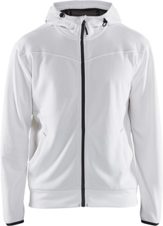 Blåkläder Hoodie met rits 33632526 | Wit/Donkergrijs | Maat L - 7330509644393