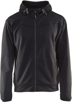 Blåkläder Hoodie met rits 33632526 | Zwart/Donkergrijs | Maat M - 7330509556061