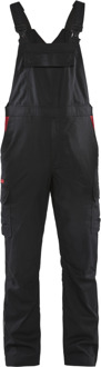 Blåkläder Industrie bretelbroek 26441832 | Zwart/Rood | Maat 58 - 7330509762110