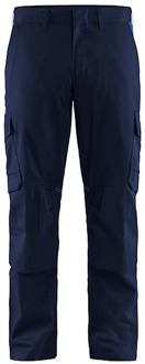 Blåkläder Industrie werkbroek stretch met kniezakken 14481832 | Marineblauw/Korenblauw | Maat 50 - 7330509759189