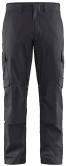 Blåkläder Industrie werkbroek stretch met kniezakken 14481832 | Medium Grijs/Zwart | Maat 48 - 7330509759509