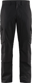 Blåkläder Industrie werkbroek stretch met kniezakken 14481832 | Zwart/Donkergrijs | Maat 56 - 7330509760864