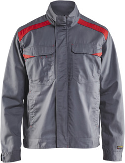 Blåkläder Industriejack. Ongevoerd 40541800 | Grijs/Rood | Maat S - 7330509357286