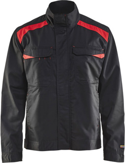 Blåkläder Industriejack. Ongevoerd 40541800 | Zwart/Rood | Maat XL - 7330509357460