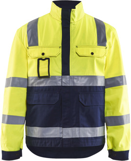 Blåkläder Jack, ongevoerd High-Vis 40231804 | High-Vis Geel/Marineblauw | Maat 4XL - 7330509238479