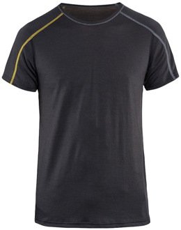 Blåkläder Merino Xlight Onderhemd Korte mouw 479817349835 | Donkergrijs/Geel | Maat XL - 7330509545478