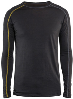 Blåkläder Merino Xlight Onderhemd Lange mouw 479917349835 | Donkergrijs/Geel | Maat XXL - 7330509545584