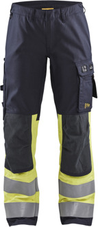 Blåkläder Multinorm dameswerkbroek Inherent met stretch 71871512 | Marine/High-Vis Geel | Maat 48 - 7330509805633