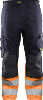 Blåkläder Multinorm inherent werkbroek 14881513 | Marineblauw/Oranje | Maat 62 - 7330509720462