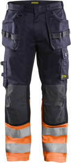 Blåkläder Multinorm inherent werkbroek 14891513 | Marineblauw/Oranje | Maat 50 - 7330509720592