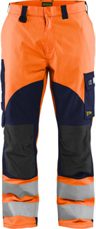 Blåkläder Multinorm inherent werkbroek 15881513 | High Vis Oranje/Marineblauw | Maat 64 - 7330509720868