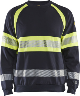 Blåkläder Multinorm Sweatshirt 34591762 | Marine/High-Vis Geel | Maat XL - 7330509726037