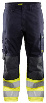 Blåkläder Multinorm werkbroek Inherent 14881512 | Marine/High-Vis Geel | Maat 44 - 7330509622179