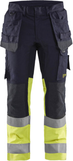 Blåkläder Multinorm werkbroek Inherent met stretch 14871512 | Marine/High Vis Geel | Maat 60 - 7330509662243
