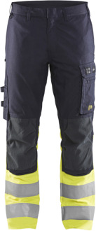 Blåkläder Multinorm werkbroek Inherent met stretch 17871512 | Marine/High Vis Geel | Maat 54 - 7330509805190