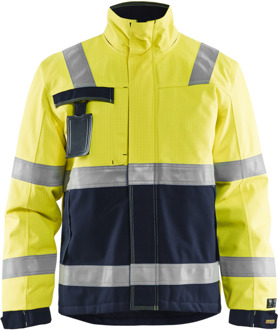 Blåkläder Multinorm Winterjas 40681530 | High-Vis Geel/Marineblauw | Maat 3XL - 7330509391211