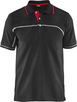 Blåkläder Poloshirt 33891050 | Zwart/Rood | Maat S - 7330509479896