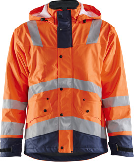 Blåkläder Regenjas gevoerd High-Vis LEVEL 2 43072003 | High-Vis Oranje/Marineblauw | Maat XS - 7330509688175