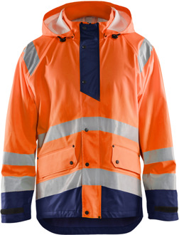 Blåkläder Regenjas High-Vis LEVEL 1 43232000 | High-Vis Oranje/Marineblauw | Maat XS - 7330509656419