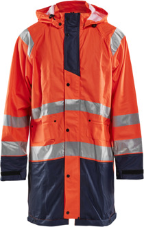 Blåkläder Regenjas High-Vis LEVEL 1 43242000 | High-Vis Oranje/Marineblauw | Maat XS - 7330509571149